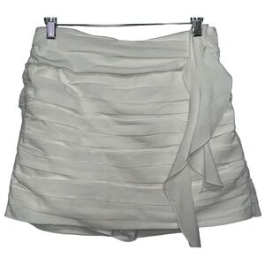 NWT NEW Abercrombie & Fitch White Ruffled Pleated Mini Skort Mini Skirt Size M